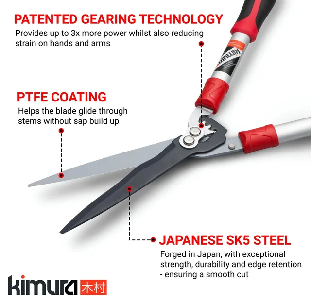 Kimura Pro telescopic hedge shears, product gallery view 3