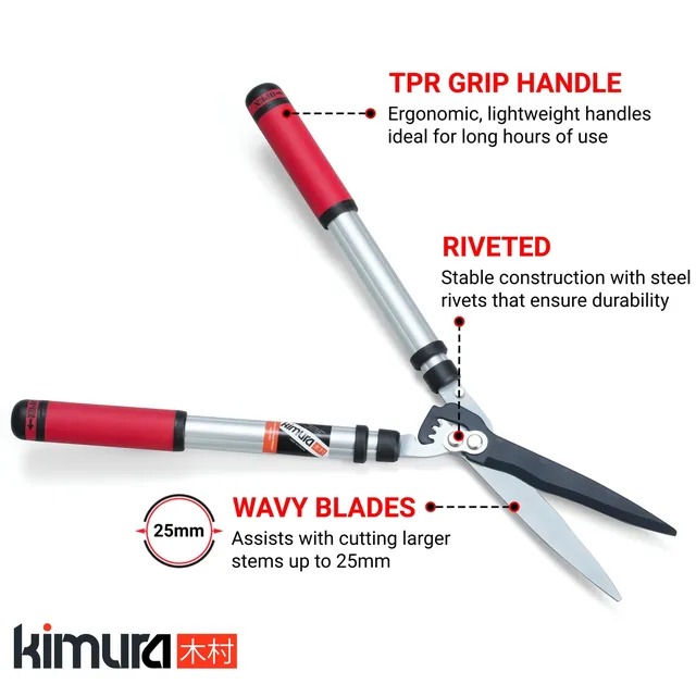 Kimura Pro telescopic hedge shears, product gallery view 4