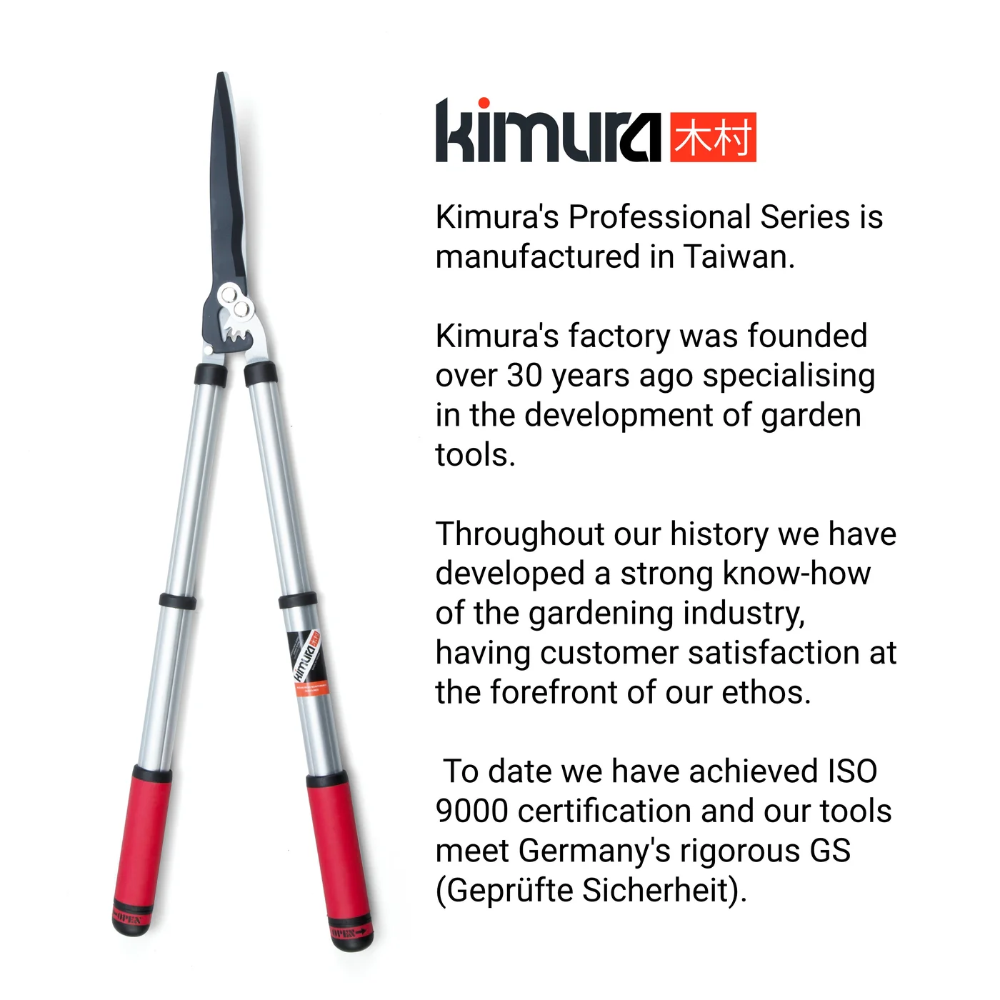 Kimura Pro telescopic hedge shears, product gallery view 7