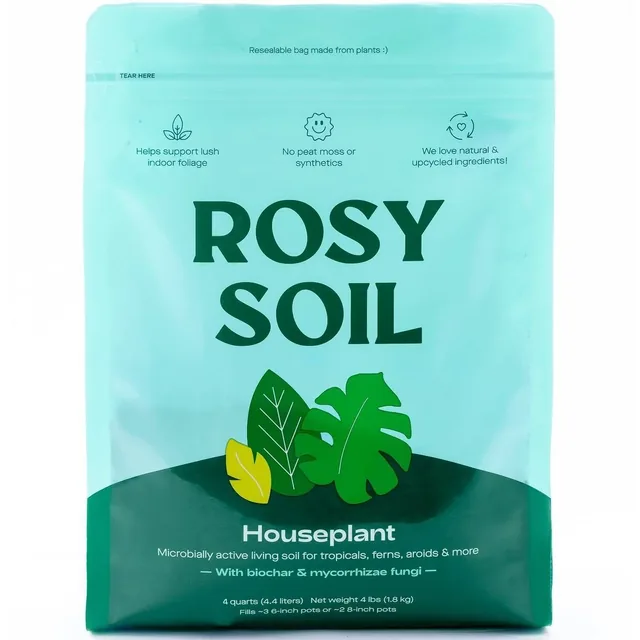 Rosy Soil Houseplant potting mix, 4 quart, product view 1