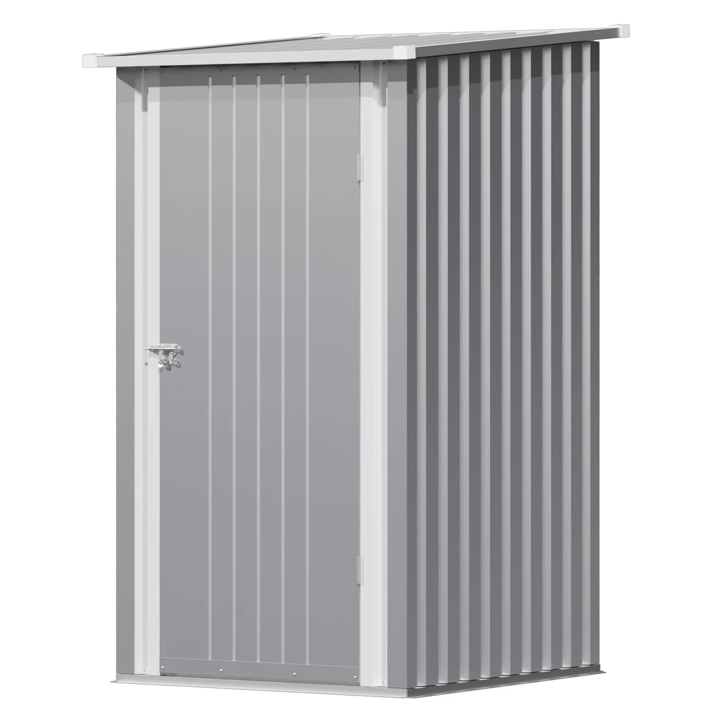 Patiowell 3 × 3-foot metal shed, grey, product view 1