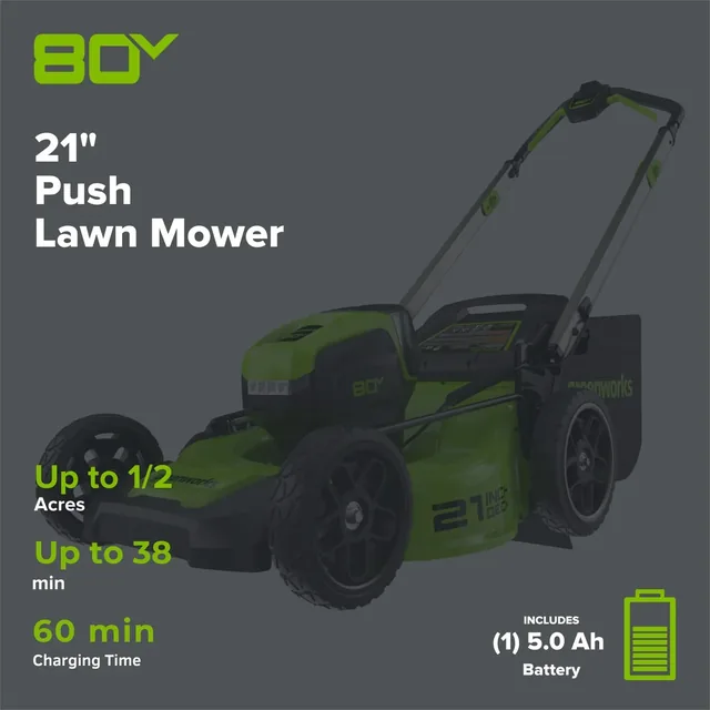 Greenworks MO80L415 mower, manufacturer gallery view 2