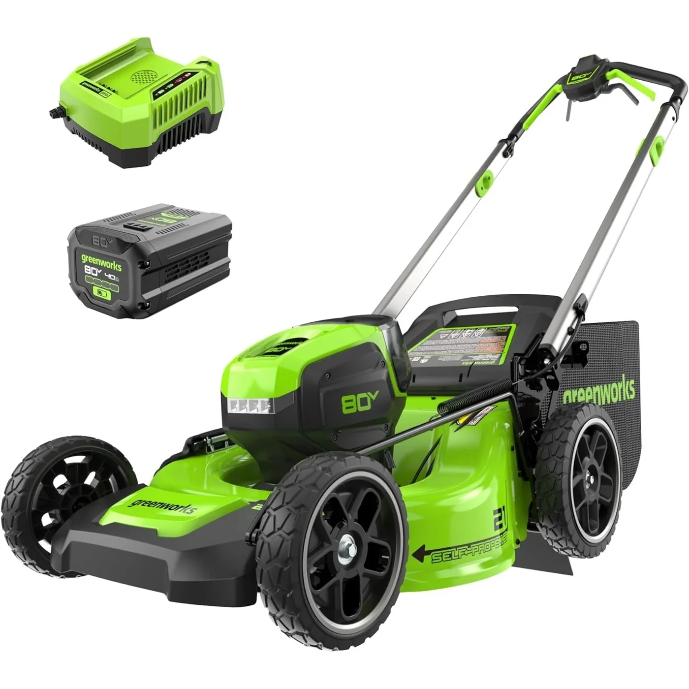 Greenworks MO80L416 mower, manufacturer gallery view 1