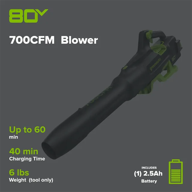 Greenworks BL80L2515 leaf blower, manufacturer gallery view 2