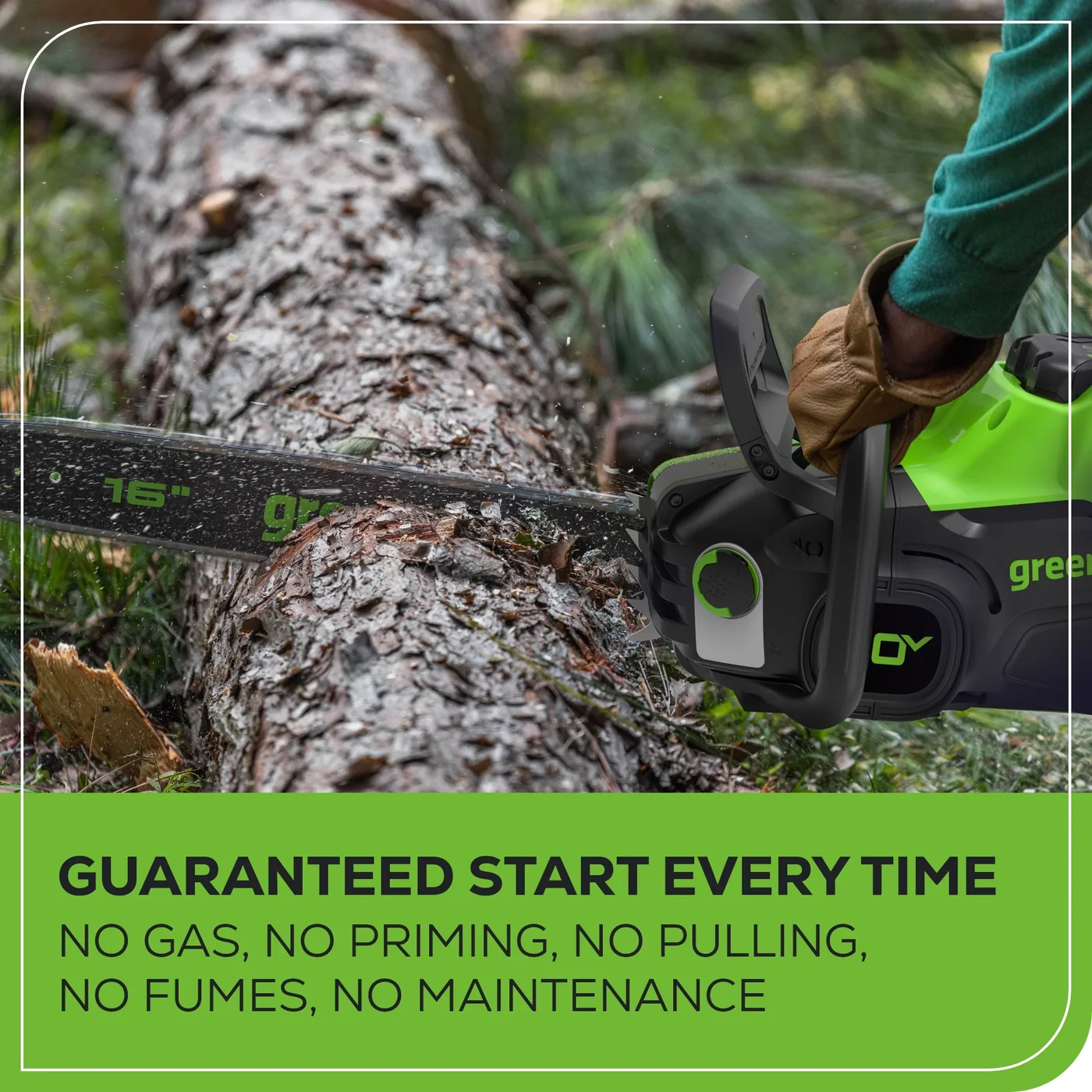 Greenworks CS80L2513 chainsaw, manufacturer gallery view 6