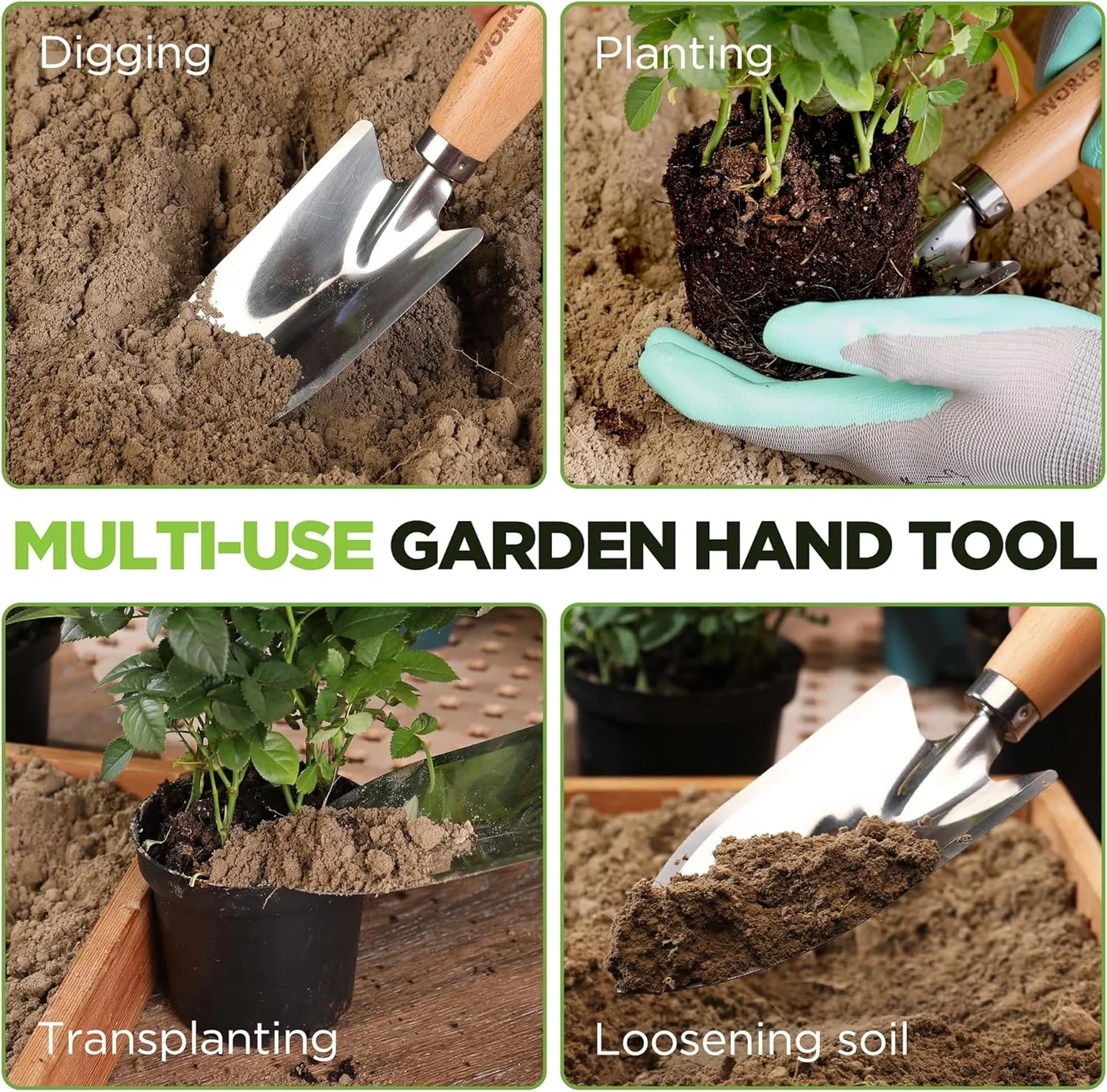 WORKPRO 11-inch stainless-steel hand trowel, product gallery view 7