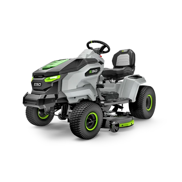 EGO TR4204 42-inch battery lawn tractor, an example of riding lawn mowers