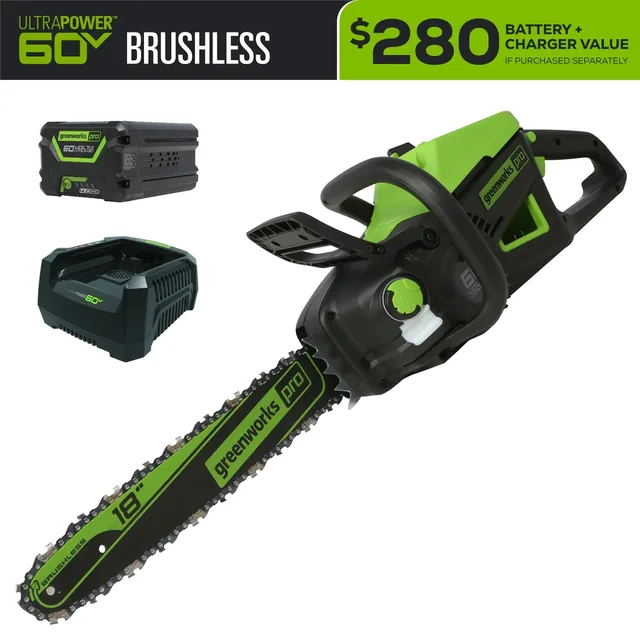 Greenworks CS60L4R3 chainsaw, manufacturer gallery view 1
