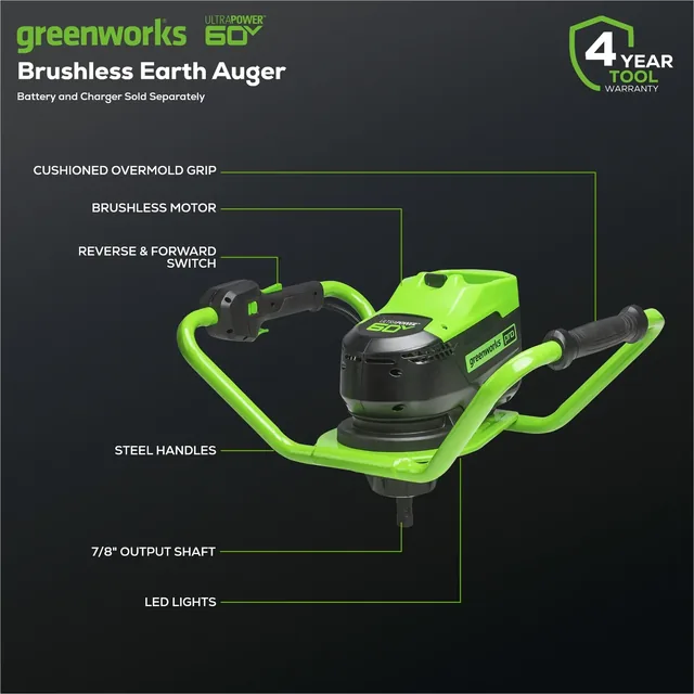 Greenworks EAG003 earth auger, manufacturer gallery view 2