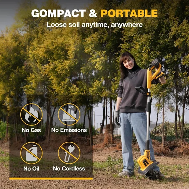 Alloyman 20V cordless tiller kit, product gallery view 6