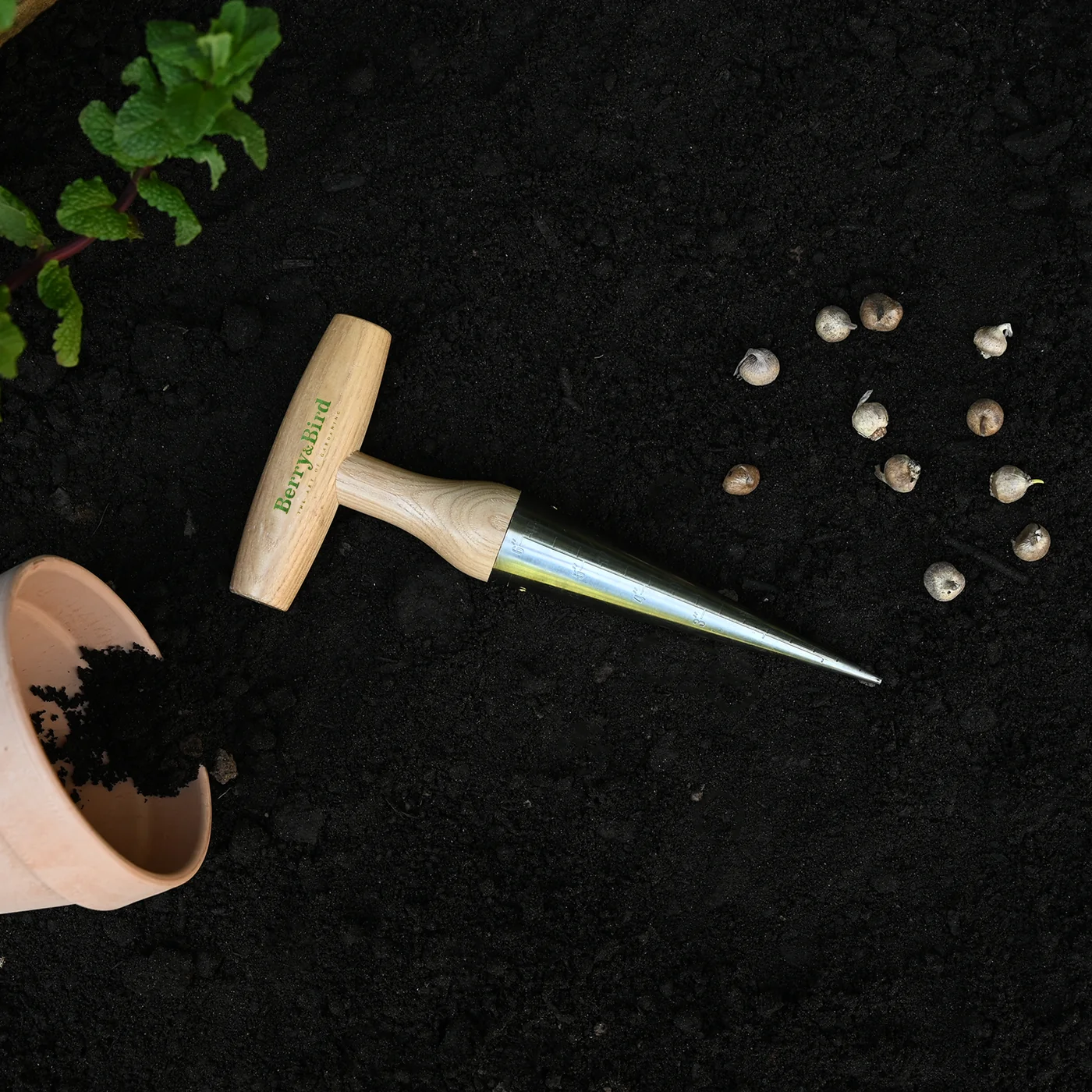 Berry&Bird stainless-steel hand dibber, product gallery view 5