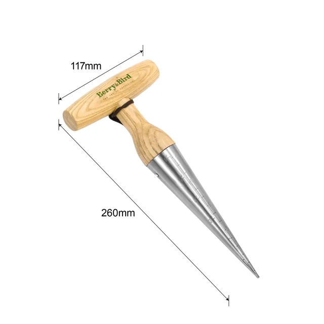 Berry&Bird stainless-steel hand dibber, product gallery view 2
