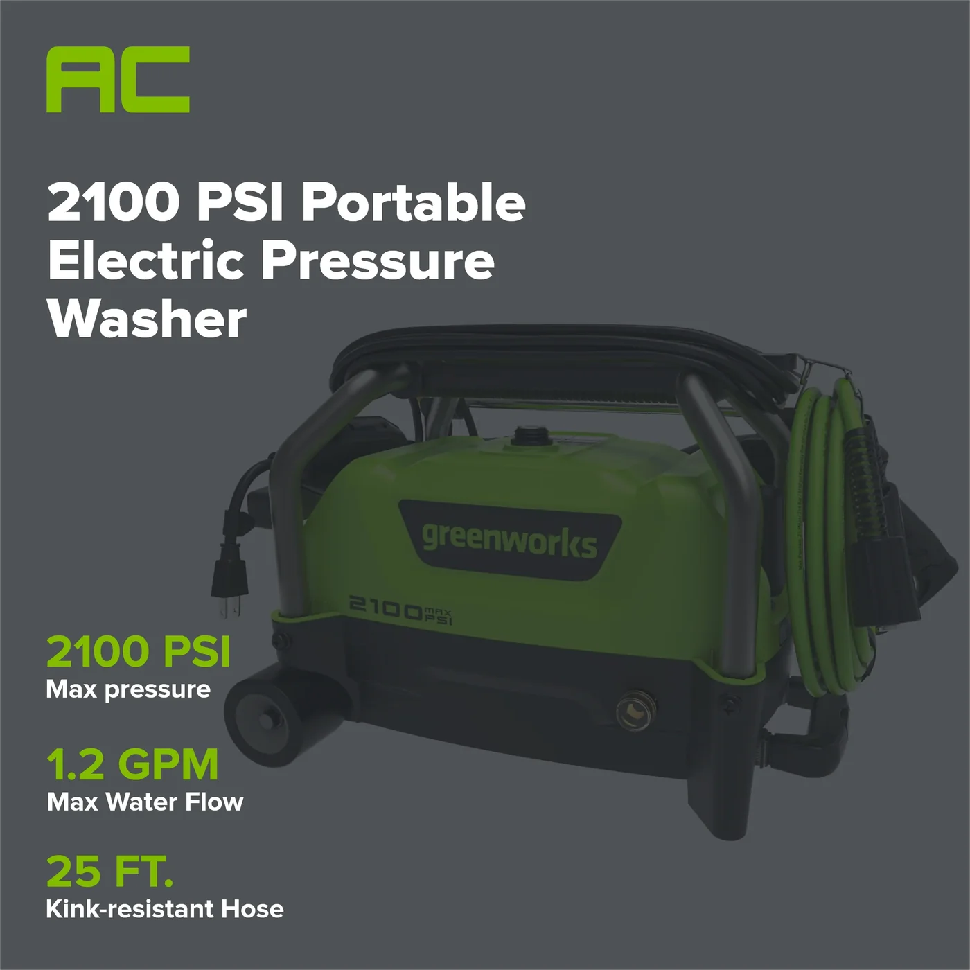 Greenworks GPW2101A pressure washer, manufacturer gallery view 2