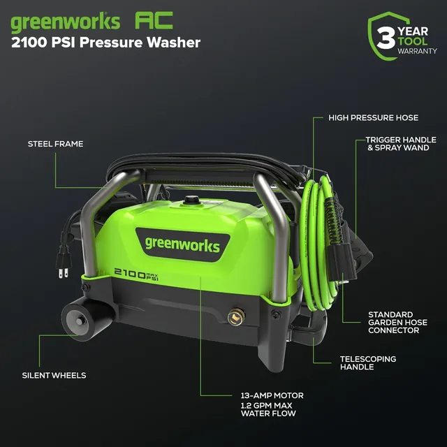 Greenworks GPW2101A pressure washer, manufacturer gallery view 3