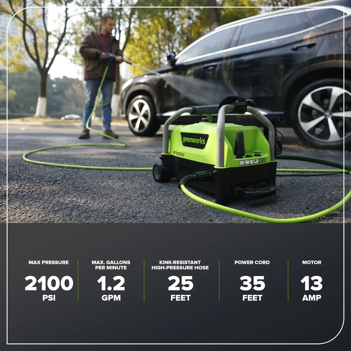 Greenworks GPW2101A pressure washer, manufacturer gallery view 4