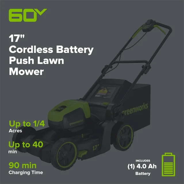 Greenworks MO60L419 mower, manufacturer gallery view 2