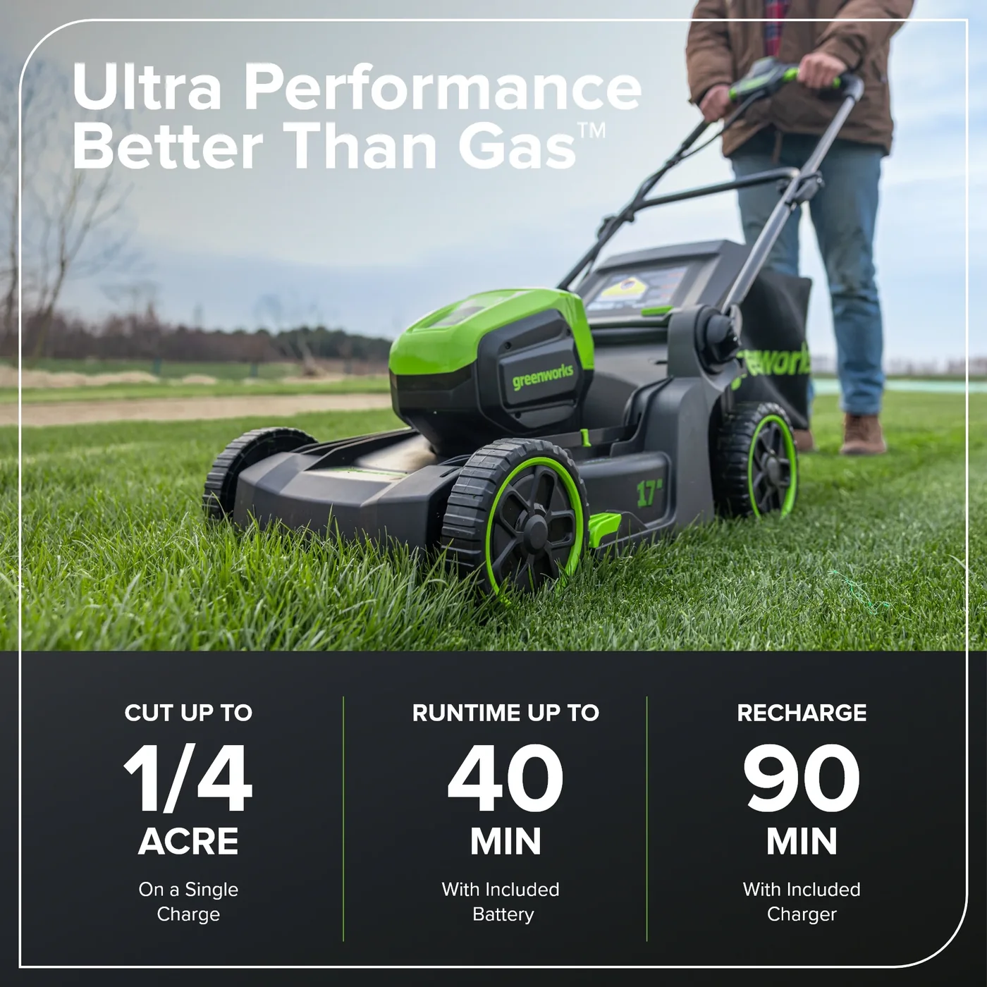 Greenworks MO60L419 mower, manufacturer gallery view 4