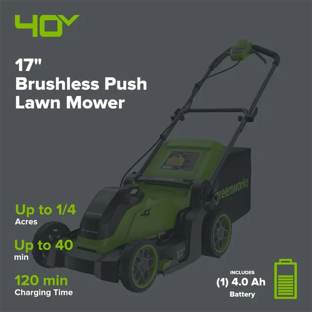 Greenworks MO40L413-00 mower, manufacturer gallery view 2