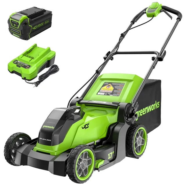 Greenworks MO40L413-00 mower, manufacturer gallery view 1