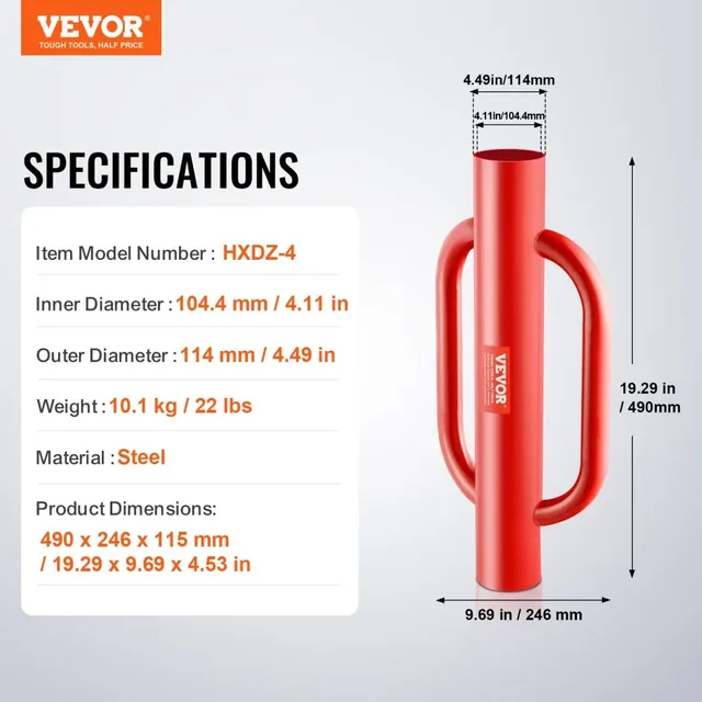 VEVOR 22-pound fence post driver, product gallery view 7