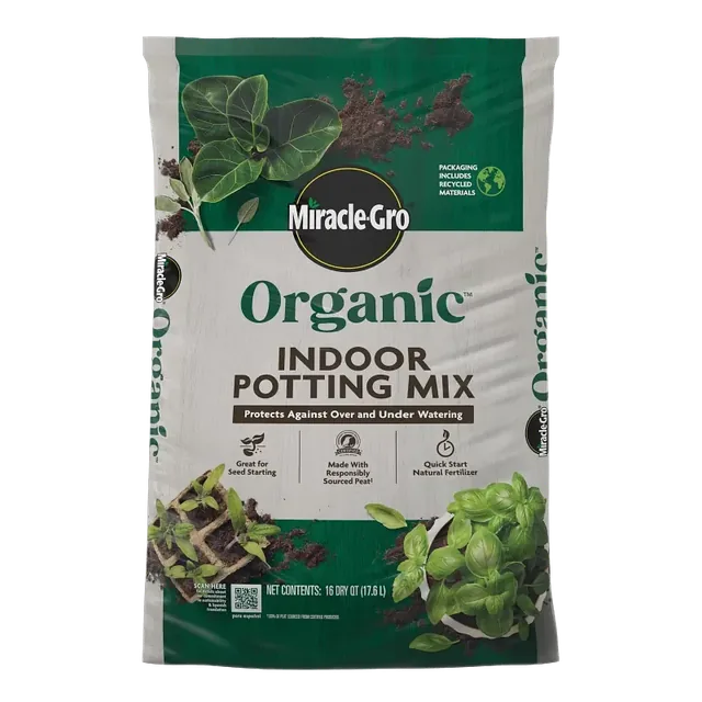 Miracle-Gro Organic Indoor Potting Mix, 16 quart, product view 1