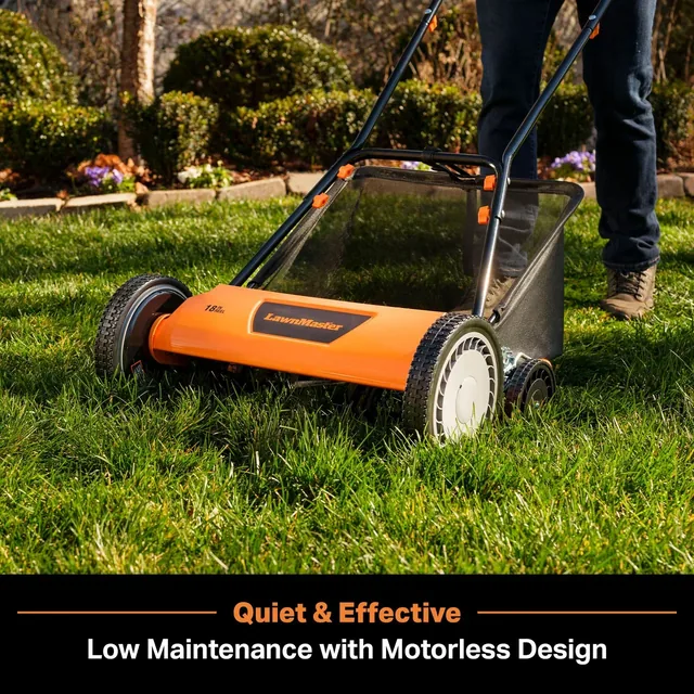LawnMaster LMRM1801 18-inch 5-blade reel mower, product gallery view 5