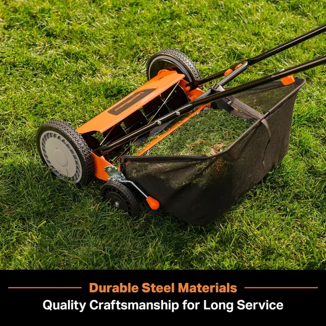 LawnMaster LMRM1801 18-inch 5-blade reel mower, product gallery view 2