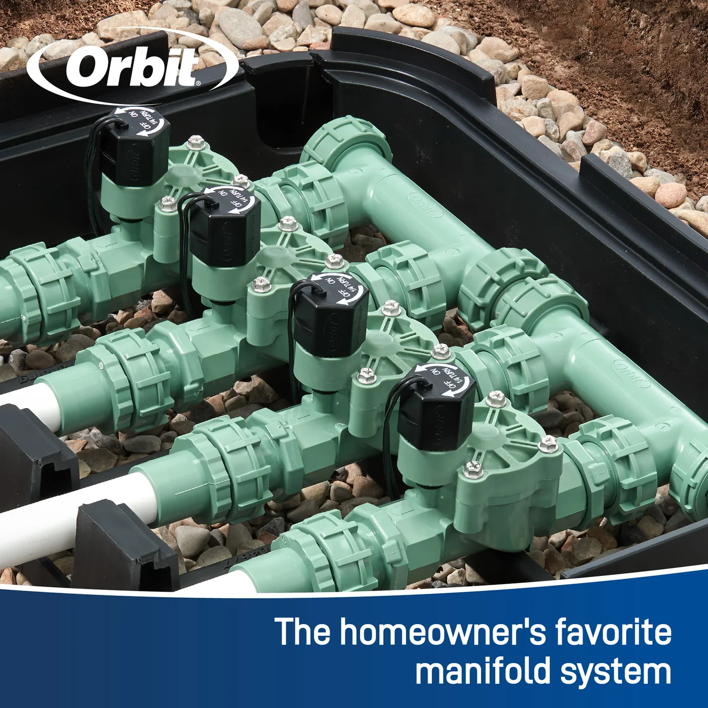 Orbit 57257 Four-Valve Preassembled Manifold, manufacturer gallery view 3