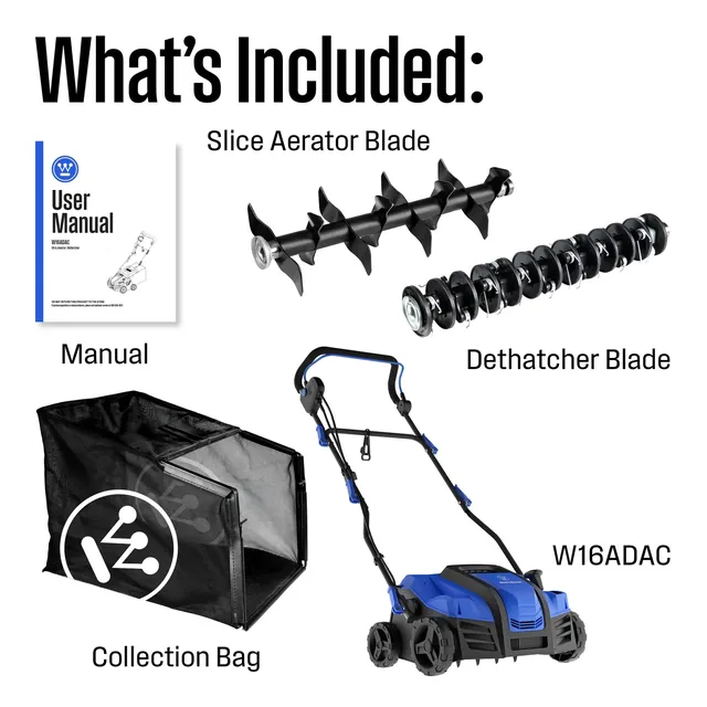 Westinghouse W16ADAC 16-inch aerator/dethatcher, product gallery view 6