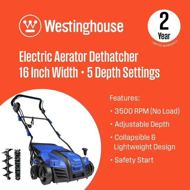 Westinghouse W16ADAC 16-inch aerator/dethatcher, product gallery view 2