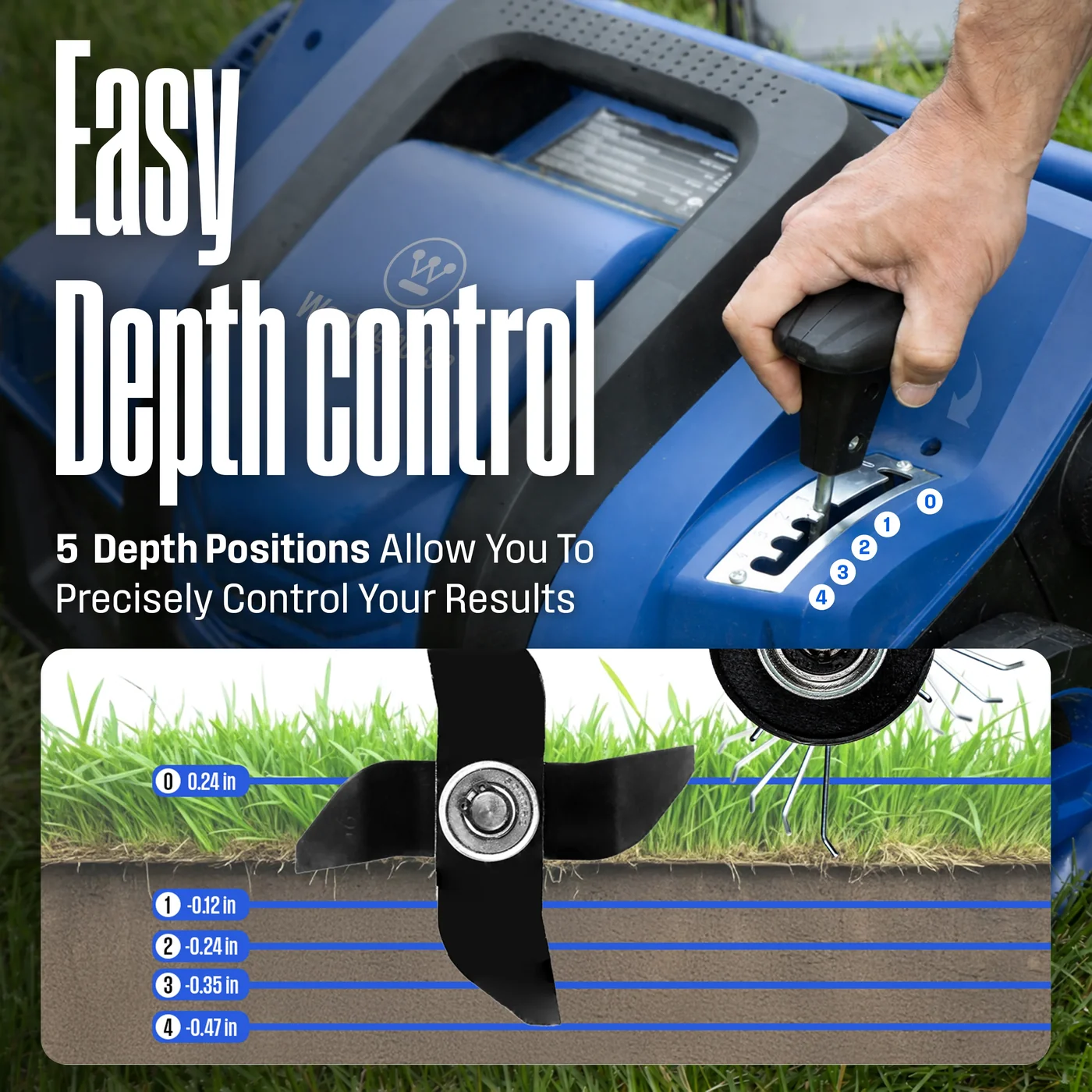 Westinghouse W16ADAC 16-inch aerator/dethatcher, product gallery view 3