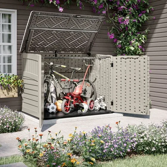 Suncast BMS4720 Stow-Away 70 cu. ft. horizontal shed, manufacturer gallery view 2