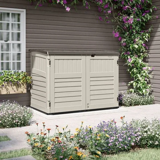 Suncast BMS4720 Stow-Away 70 cu. ft. horizontal shed, manufacturer gallery view 1