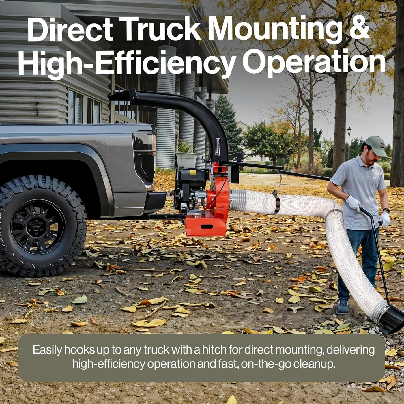 SuperHandy GUO143 15HP truck-loader leaf vacuum, product gallery view 3