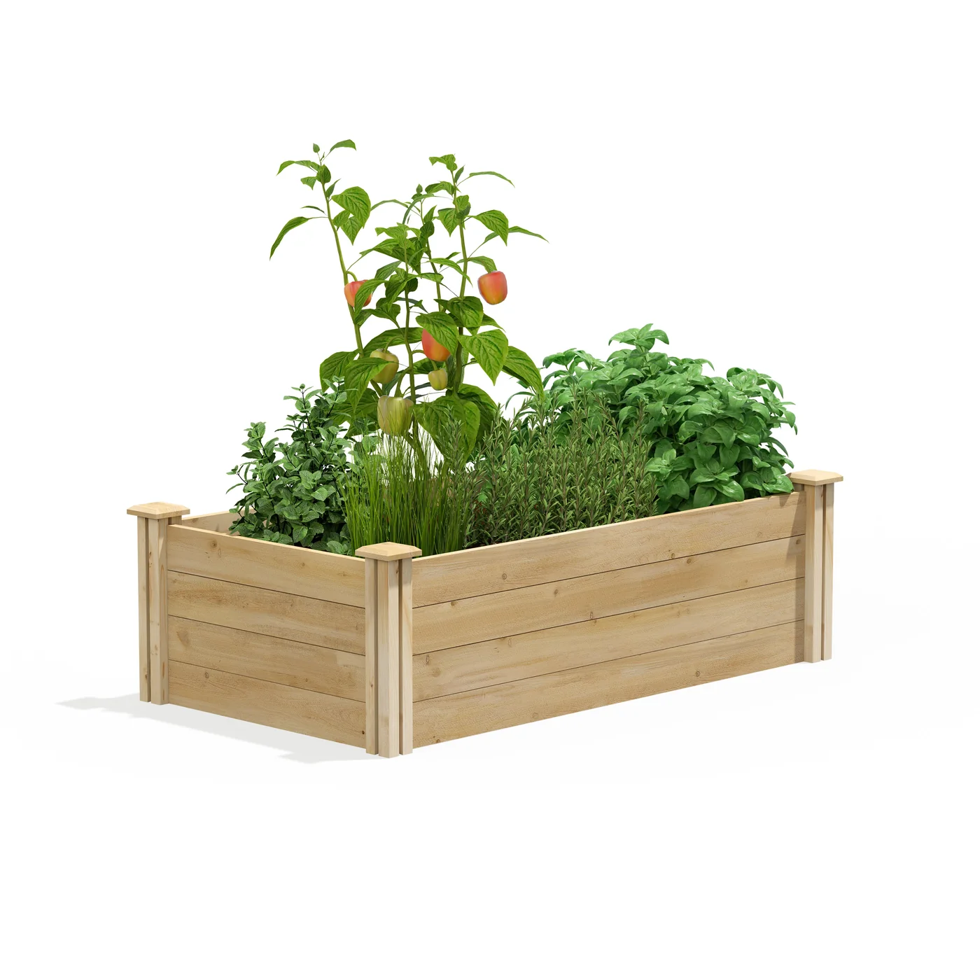 Greenes Fence RC244814 cedar raised bed manufacturer product view 1