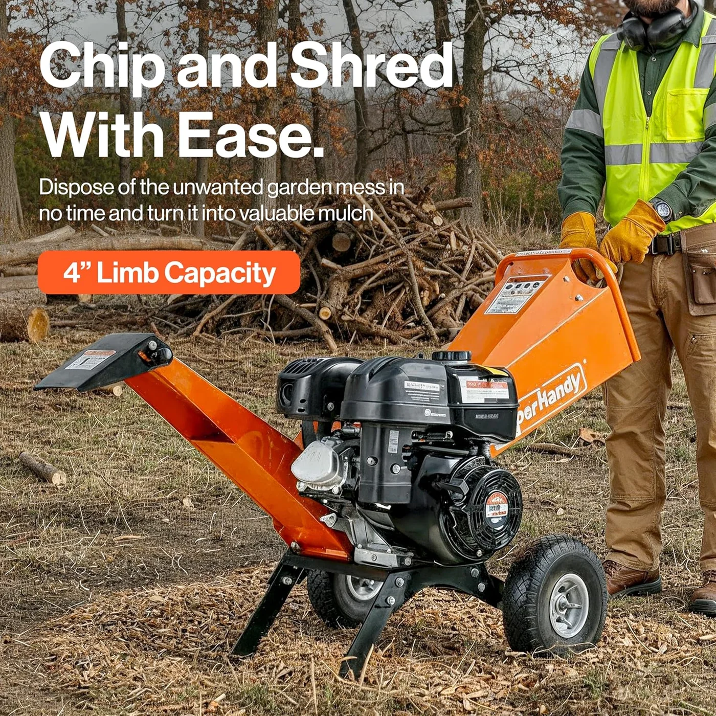 SuperHandy GUO148 wood chipper, manufacturer gallery view 2