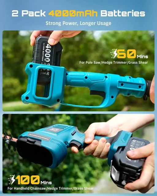 SEESII 6-in-1 pole saw and hedge trimmer kit, product gallery view 5