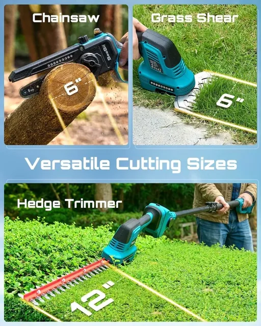 SEESII 6-in-1 pole saw and hedge trimmer kit, product gallery view 6