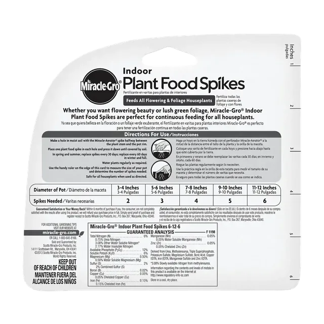 Miracle-Gro Indoor Plant Food Spikes, 48 count, product view 2