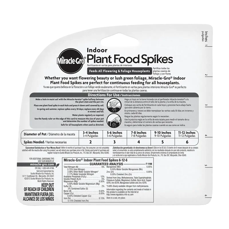 Miracle-Gro Indoor Plant Food Spikes, 48 count, product view 2