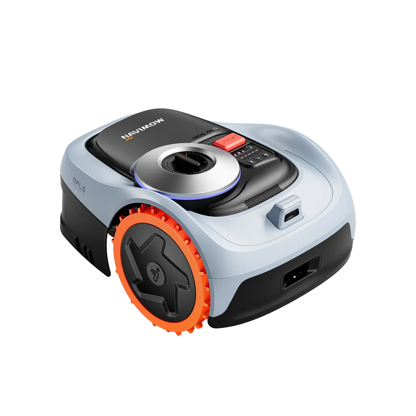 Segway Navimow i206 AWD robot mower, front three-quarter view