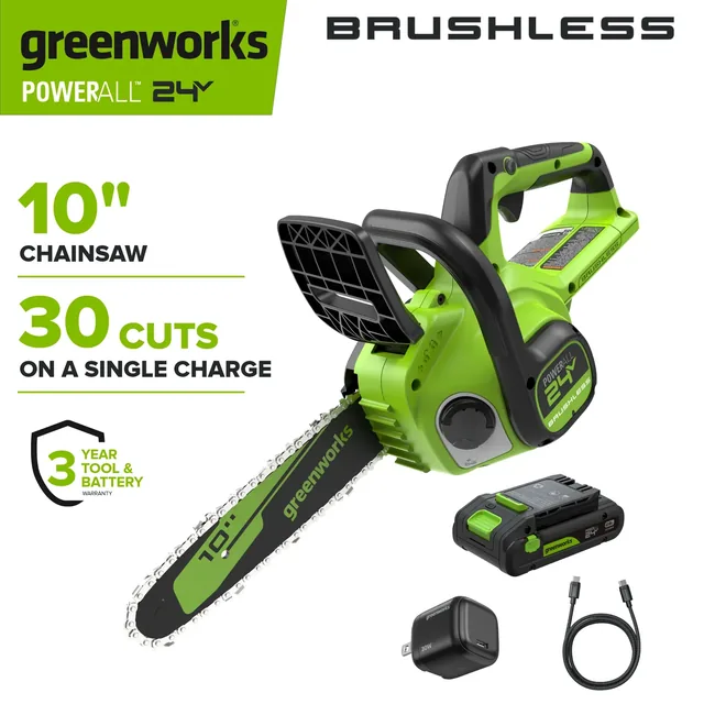 Greenworks CS2532GA2 chainsaw, manufacturer gallery view 2
