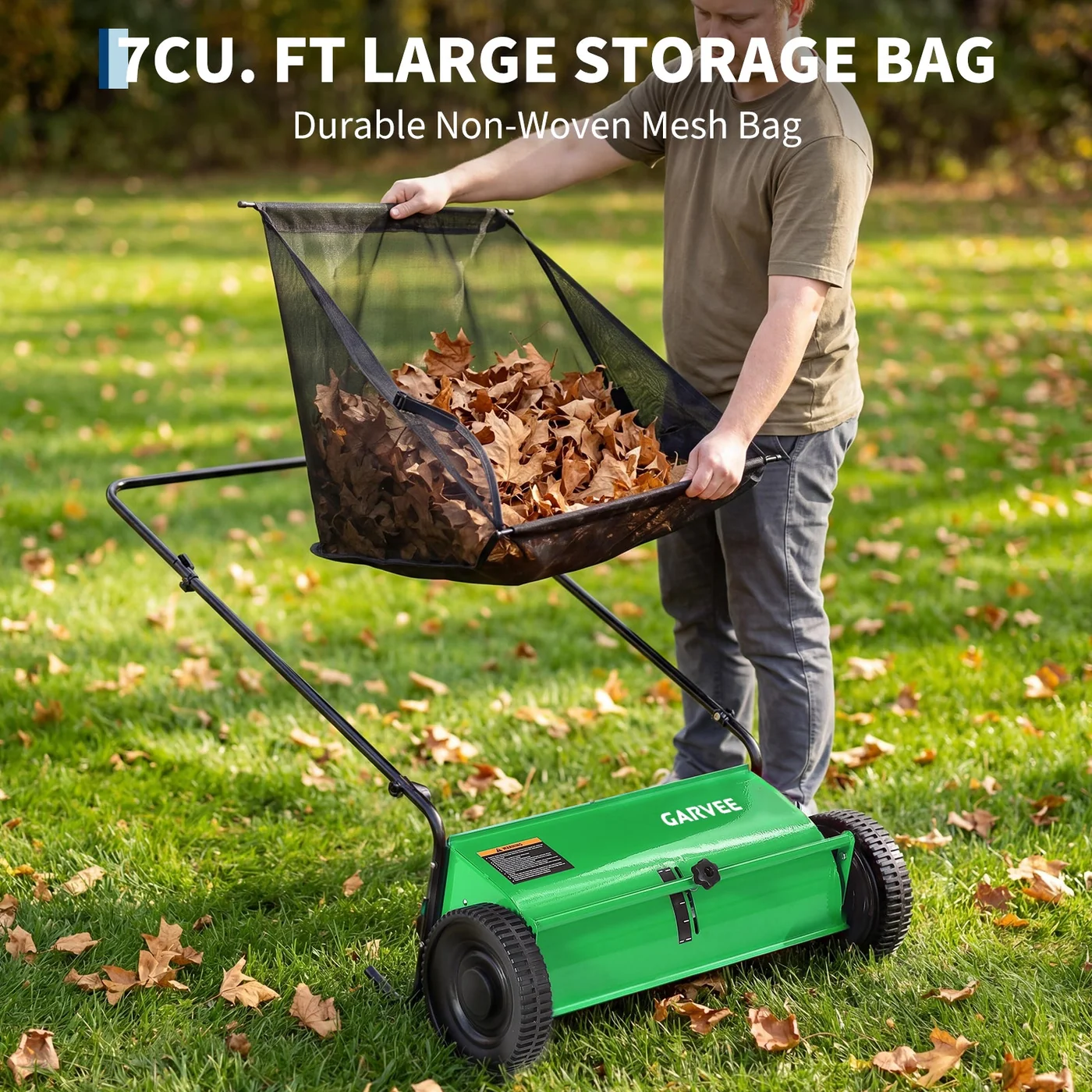 Garvee 26-inch push lawn sweeper, product gallery view 5