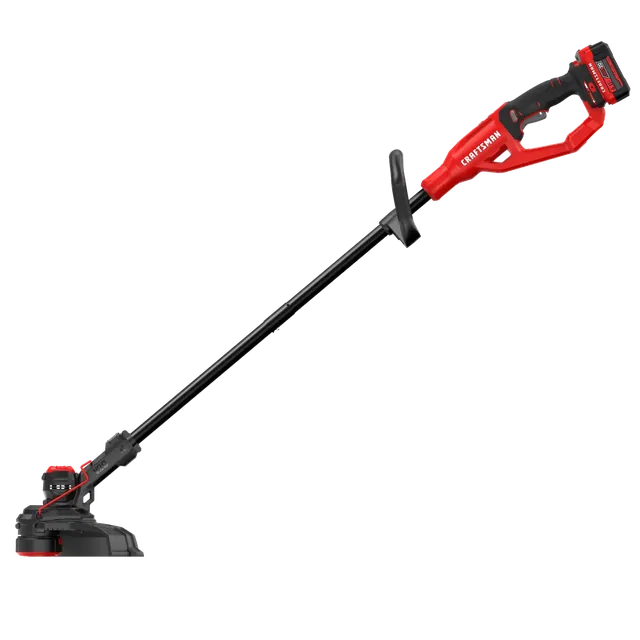 Craftsman cordless string trimmer with red and black design, white background, CMCST901M1.