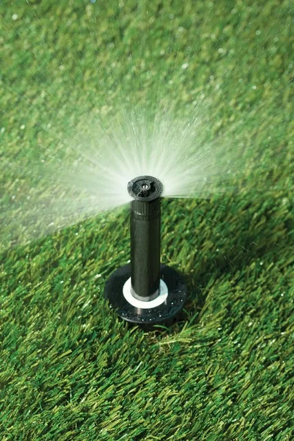 Rain Bird 1804APPRS four-inch spray heads, four-pack, detail or garden-use view 3