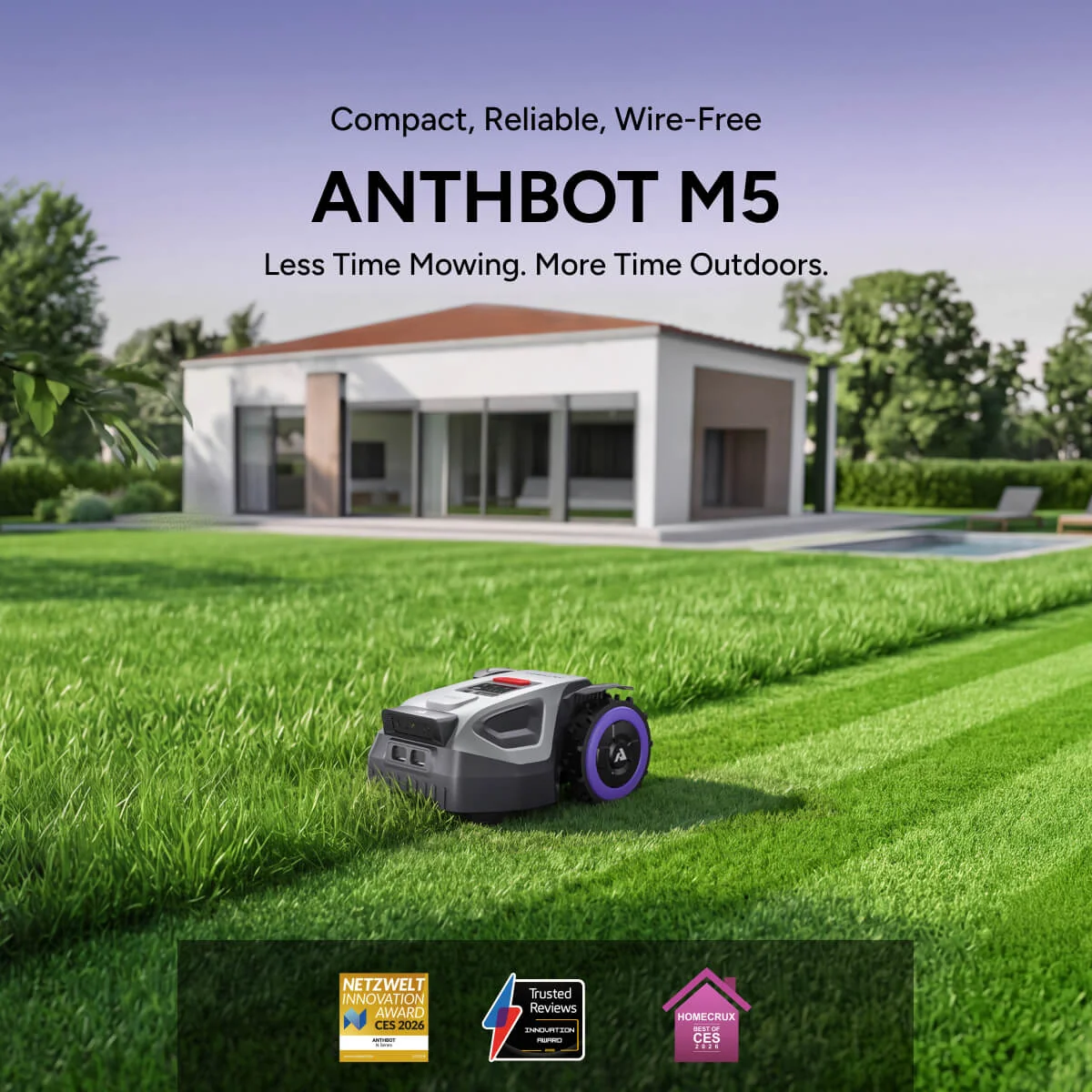 ANTHBOT M5 robotic mower with garage, product gallery view 6
