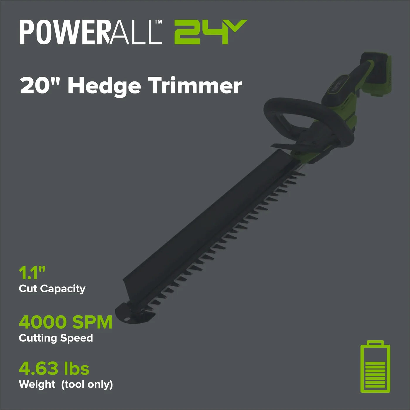 Greenworks HT2002DA1 hedge trimmer, manufacturer gallery view 2