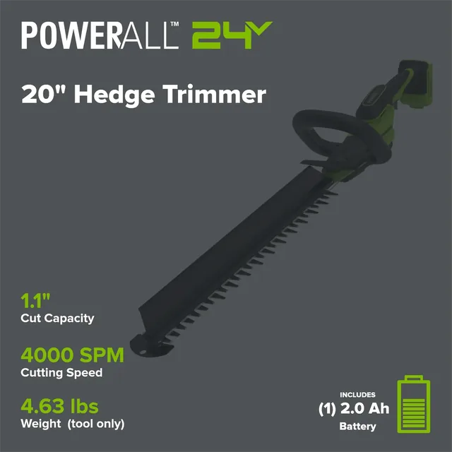 Greenworks HT2002 hedge trimmer, manufacturer gallery view 2