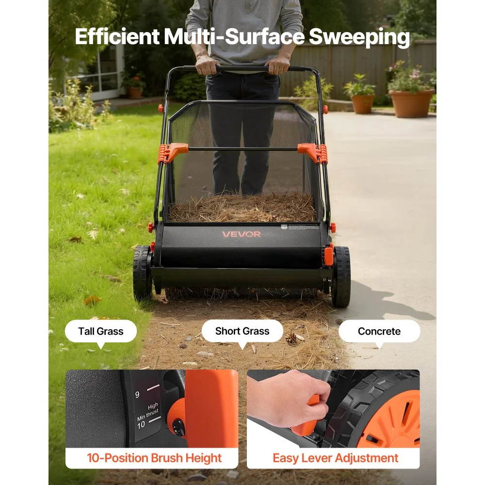 VEVOR 30-inch push lawn sweeper, product gallery view 4