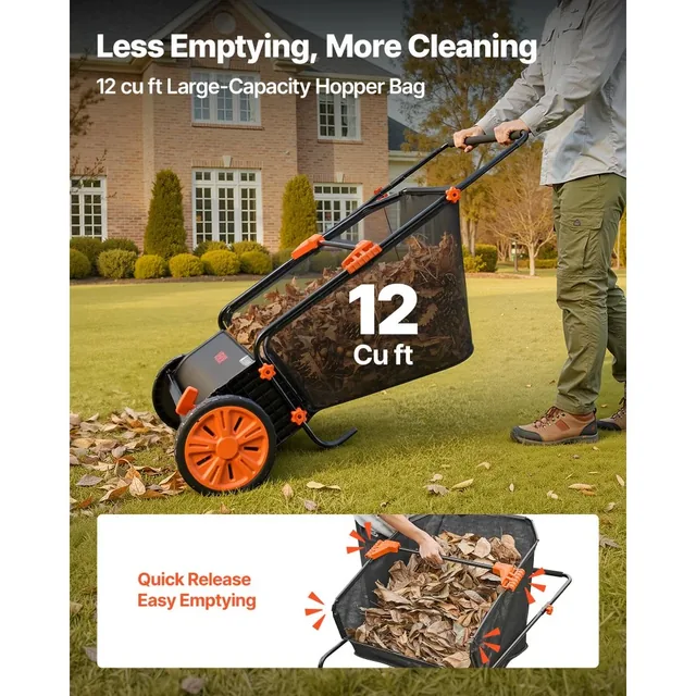 VEVOR 30-inch push lawn sweeper, product gallery view 6